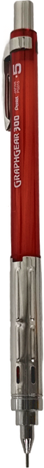 Pentel 飛龍文具 GRAPHGEAR 製圖鉛筆 300 XPG315-TBX 紅桿, 0.5mm, 1支