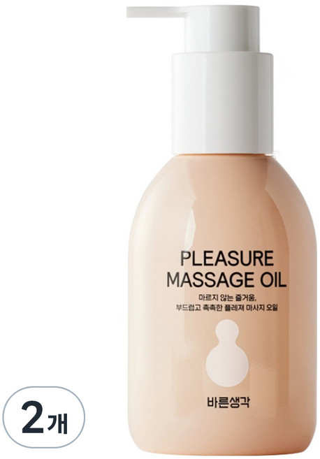 바른생각 플레져 마사지오일 누드바닐라향, 150ml, 2개
