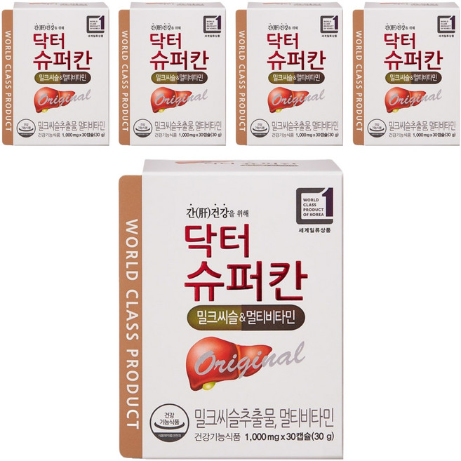 닥터슈퍼칸 에이치엘사이언스 밀크씨슬 멀티비타민 30g, 30정, 5개