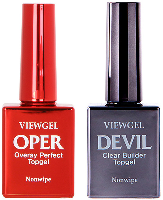 뷰젤 오빠 탑젤 10ml + 데빌 탑젤 10ml 세트, 혼합색상, 1개