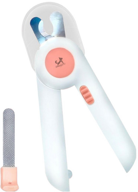 딩동펫 반려동물 LED 라이트 발톱깎이 4.3 x 15 cm, LED 라이트 발톱깍기 핑크, 핑크, 1개