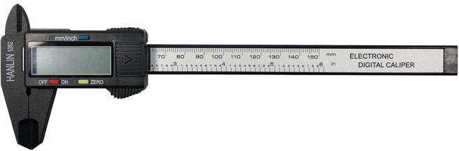 HANLIN 碳纖維複合材料大螢幕液晶顯示數字卡尺 測量範圍0-150mm, 1個