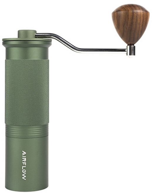 AIRFLOW 極光手搖磨豆機 尺寸 5.5*15.8*20.2cm 粉倉容量 20g, 墨綠色, 1個