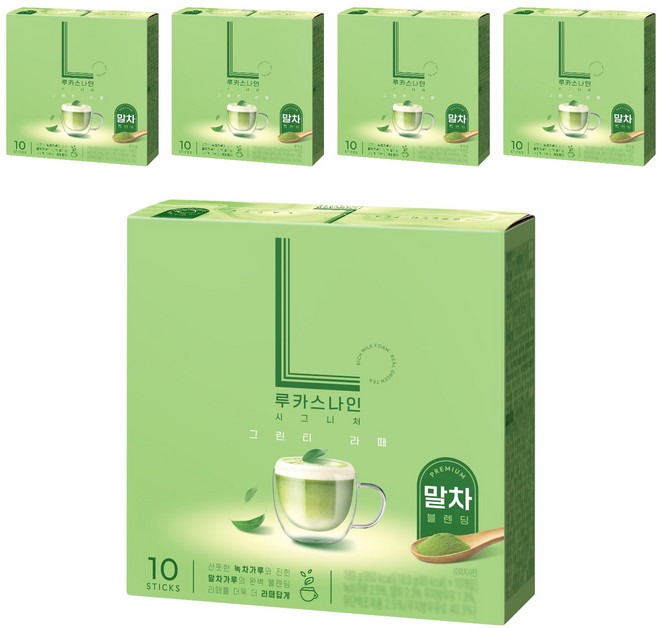 루카스나인 시그니처 그린티라떼, 18.9g, 10개입, 5개