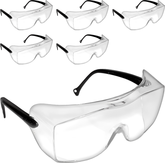 쓰리엠 안경겸착용 보안경 OX1000, 투명, 6개