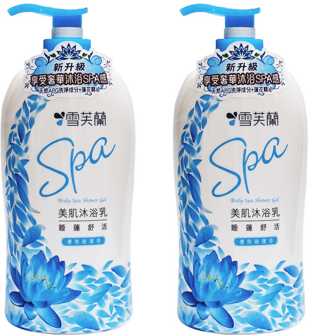 雪芙蘭 美肌SPA沐浴乳 睡蓮舒活, 1kg, 2件