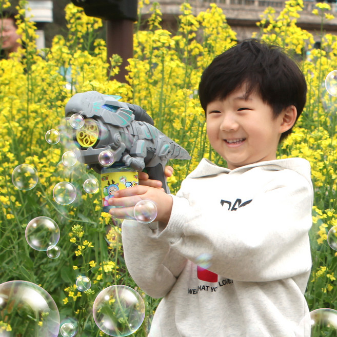 애들랜드 스피닝 터보 티렉스 버블건, 혼합색상, 1개