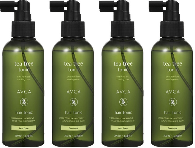 아브카 두피케어 탈모증상완화 티트리 헤어토닉, 200ml, 4개
