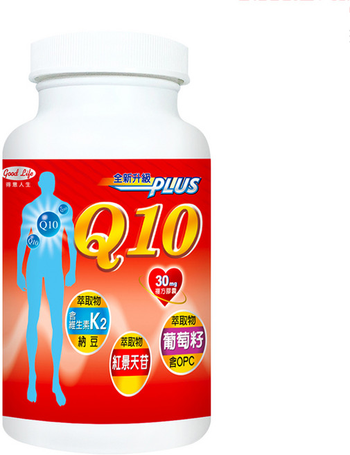 good Life 得意人生 Q10 複方膠囊, 60顆, 30mg, 1罐