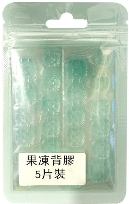 Paula's Nail 寶拉美甲 美甲專用替換果凍背膠 5片裝, 單色, 1包