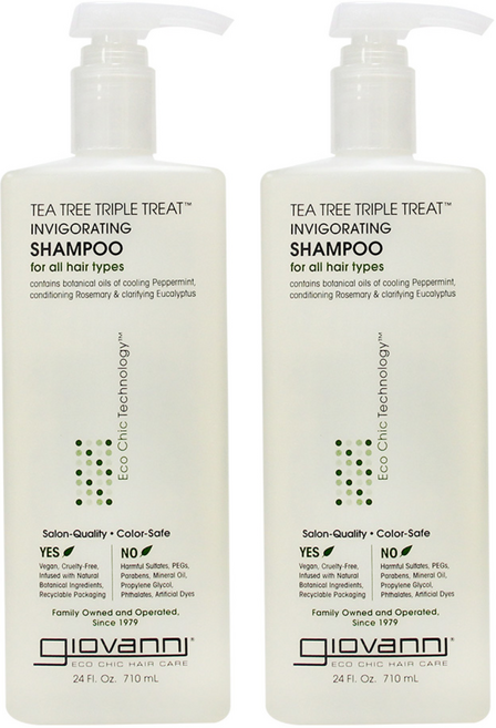 지오바니 티트리 트리플 샴푸, 710ml, 2개