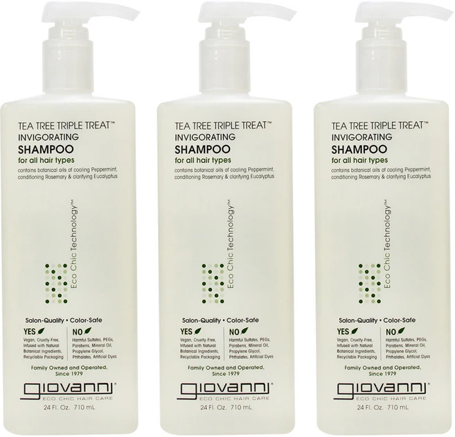 지오바니 티트리 트리플 샴푸, 710ml, 3개 - 쿠팡