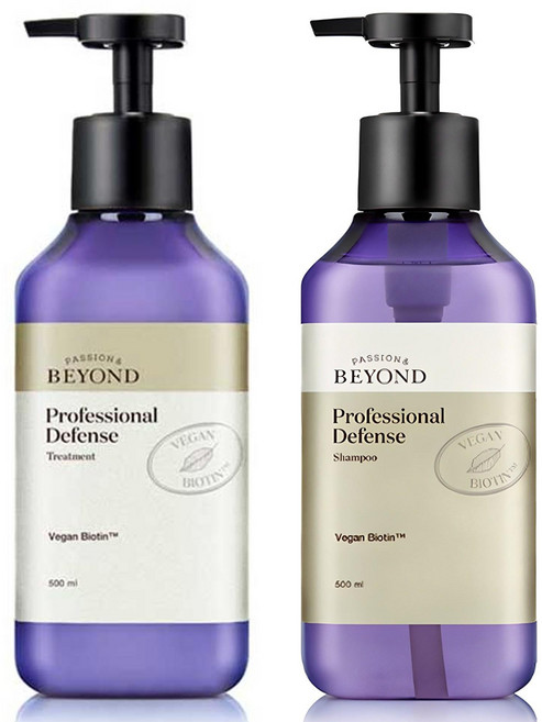 비욘드 프로페셔널 디펜스 탈모증상완화 비건 샴푸 + 헤어트리트먼트, 500ml, 1개