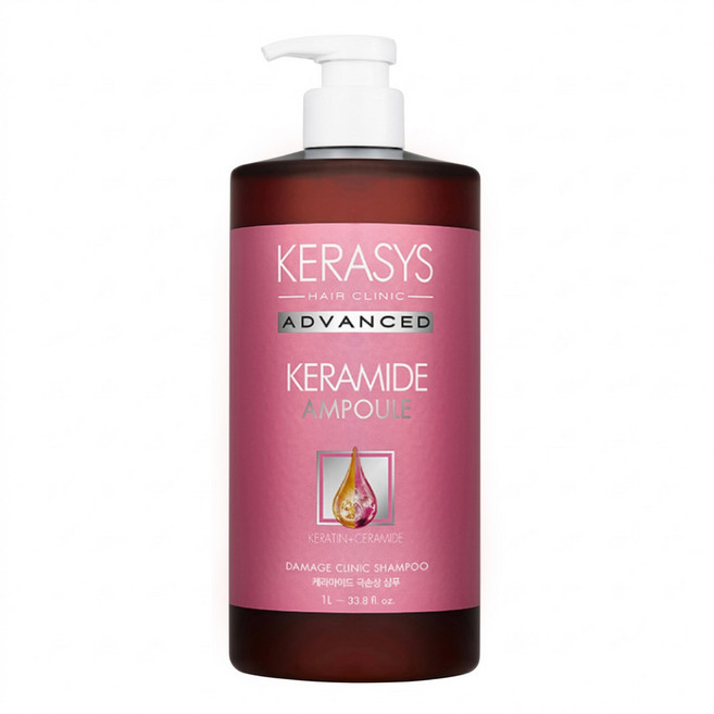 KERASYS 受損髮質修護功能性洗髮精, 1L, 1瓶