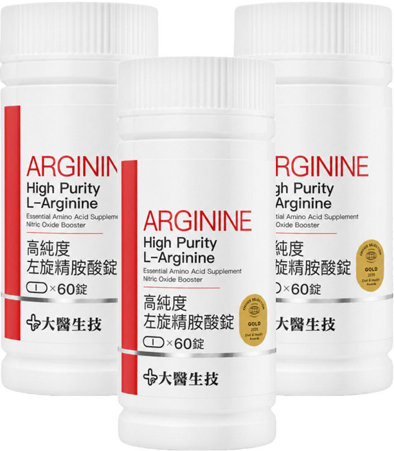大醫生技 左旋精胺酸錠, 60顆, 3罐