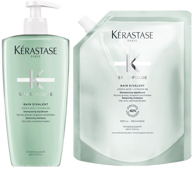 케라스타즈 스페시픽 방 디발렁 딥클렌징 샴푸 500ml + 리필 500ml, 1세트