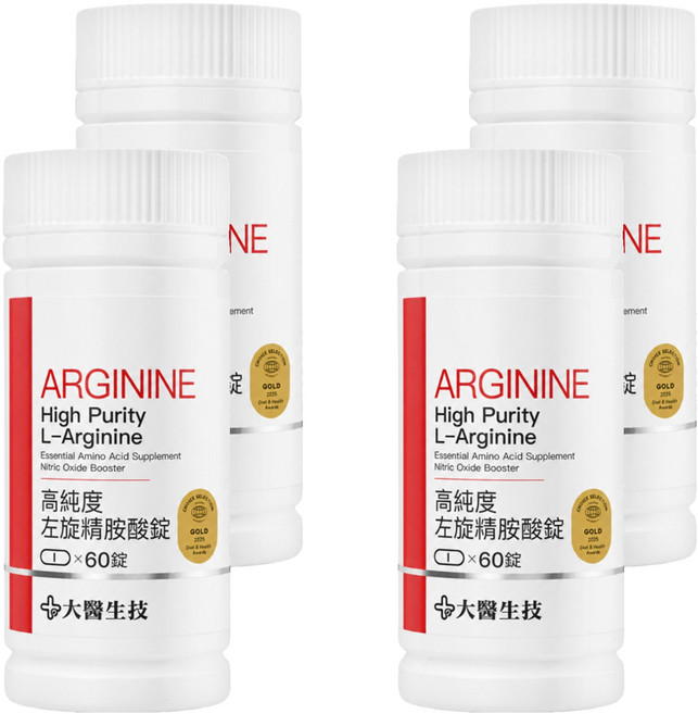 大醫生技 左旋精胺酸錠, 60顆, 4罐