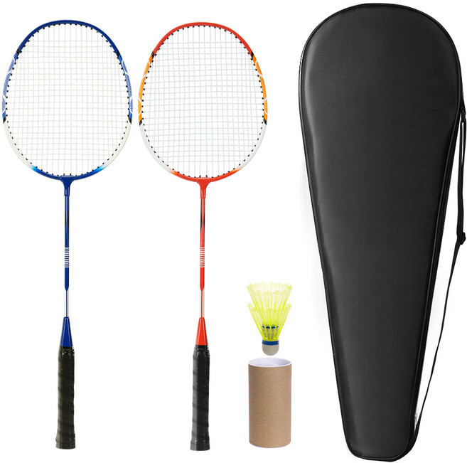 코멧 스포츠 배드민턴 라켓 세트 라켓 2개+셔틀콕 2개+가방 1개