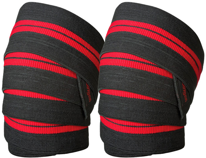 하빈져 레드라인 니 랩 헬스 무릎보호대, 1세트, 블랙