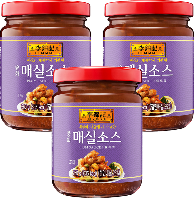 이금기 오뚜기 중화 매실소스, 260g, 3개