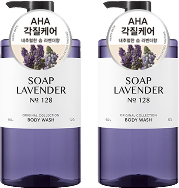 해피바스 오리지널 컬렉션 바디워시 솝라벤더향, 910g, 2개