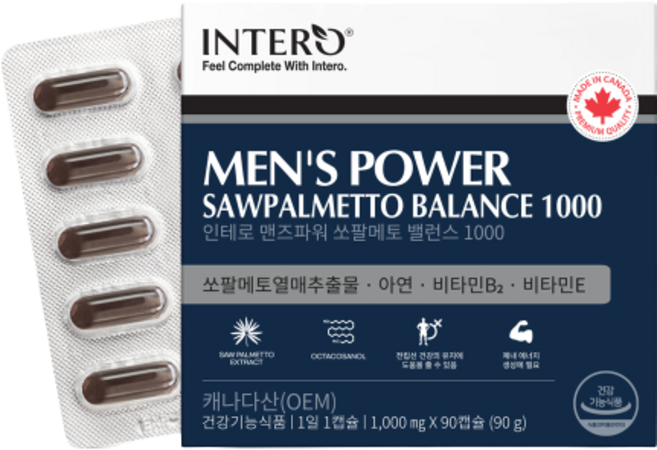 인테로 쏘팔메토 밸런스 90g, 1개, 90정