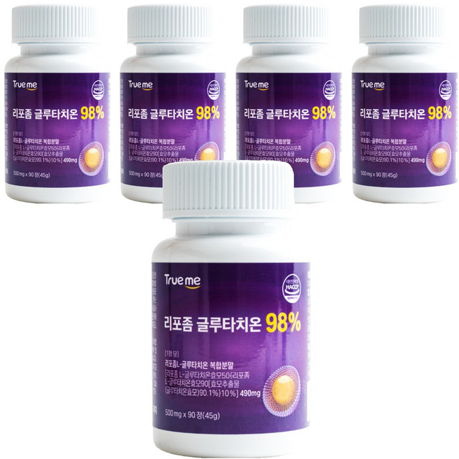 TRUEME 리포좀 글루타치온 98%, 5개, 90정