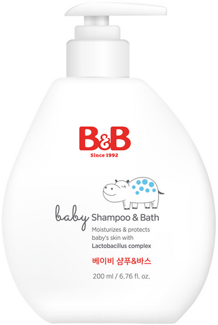 비앤비 베이비 샴푸 앤 바스, 1개, 200ml