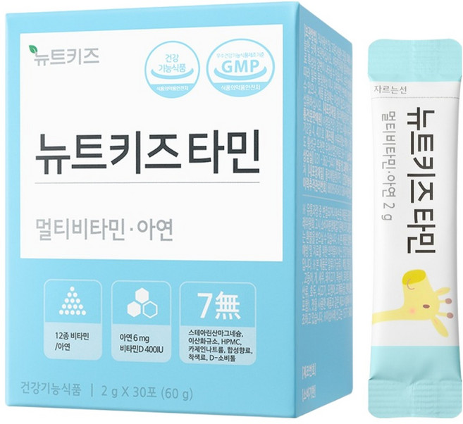 뉴트키즈 타민 멀티비타민 아연, 60g, 1개