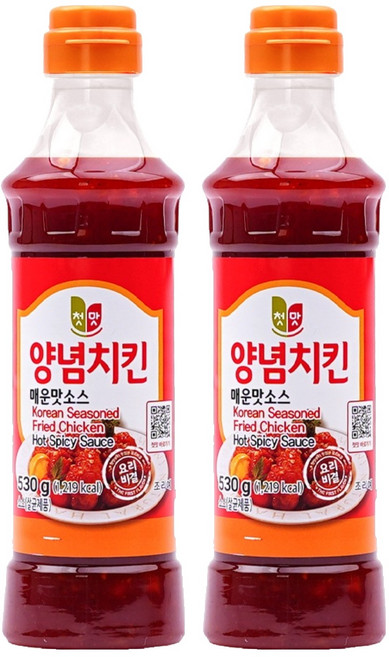 첫맛 양념치킨 매운맛소스, 440g, 2개