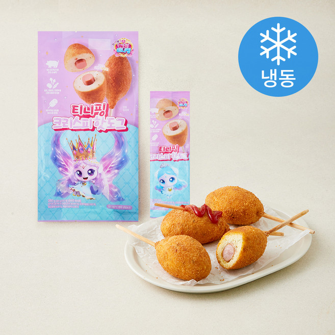 캐치티니핑 티니핑 크리스피 핫도그 (냉동), 50g, 1개, 5개입