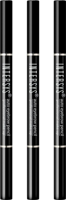 INTERSYS 雙頭旋轉眉筆 持久 自然, 06 深灰色, 3支