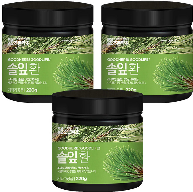 조은약초 프리미엄 솔잎환, 3개, 220g