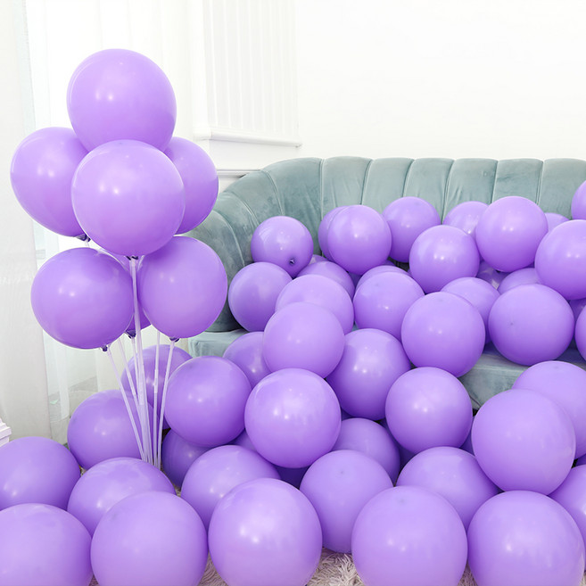 피앤비유니티 스탠다드 라운드 풍선 25cm 100p, 18라벤다, 1개