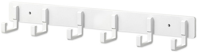한봄누리 무타공 접착식 다용도 벽걸이 후크 옷걸이 6구, 화이트, 1개