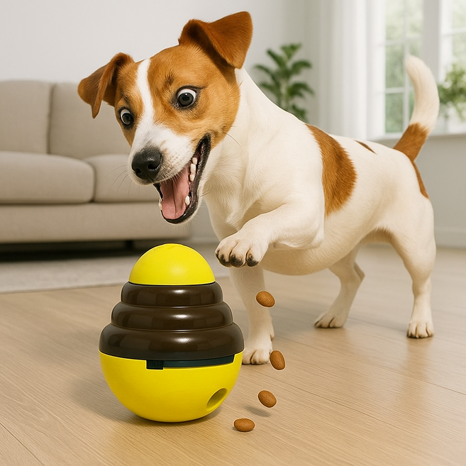 레토 강아지 노즈워크 오뚝이 장난감 LPT-RP04, 옐로우, 1개