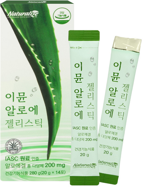 네추럴라이즈 이뮨 알로에 젤리스틱 14p, 280g, 1개