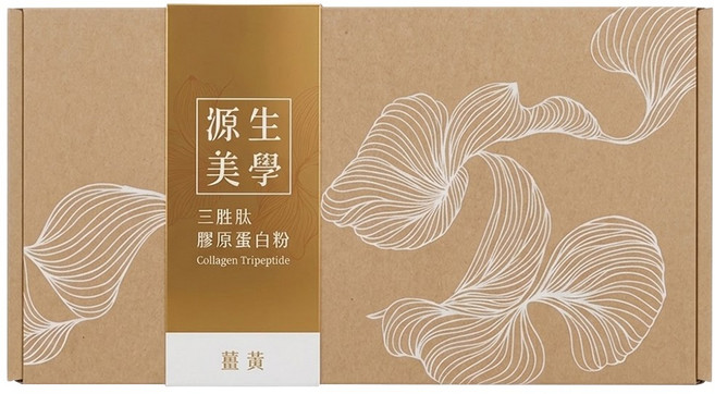 源生美學 三胜肽膠原蛋白粉 薑黃, 30包, 6g, 1盒