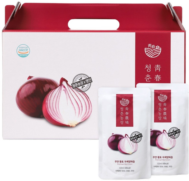 청춘농장 무안 황토 자색양파즙, 120ml, 30개