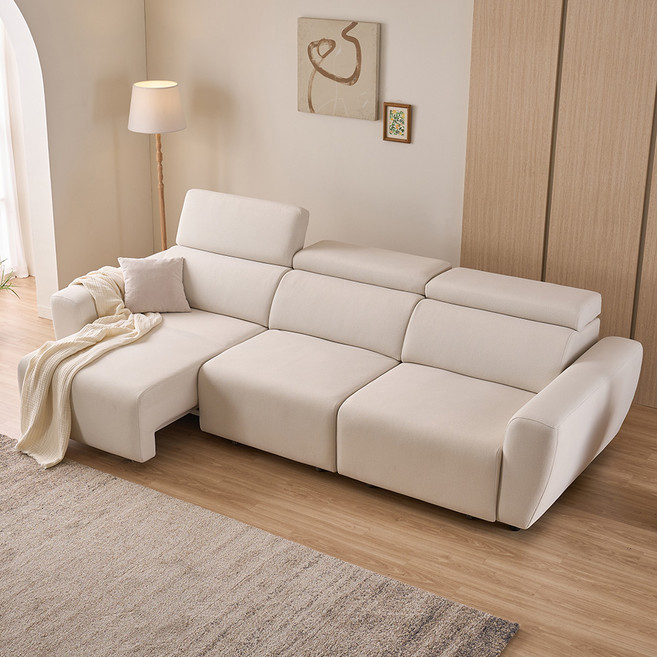 서울소호 무브 리클라이너 슬라이드 4인용 소파 방문설치, 아이보리