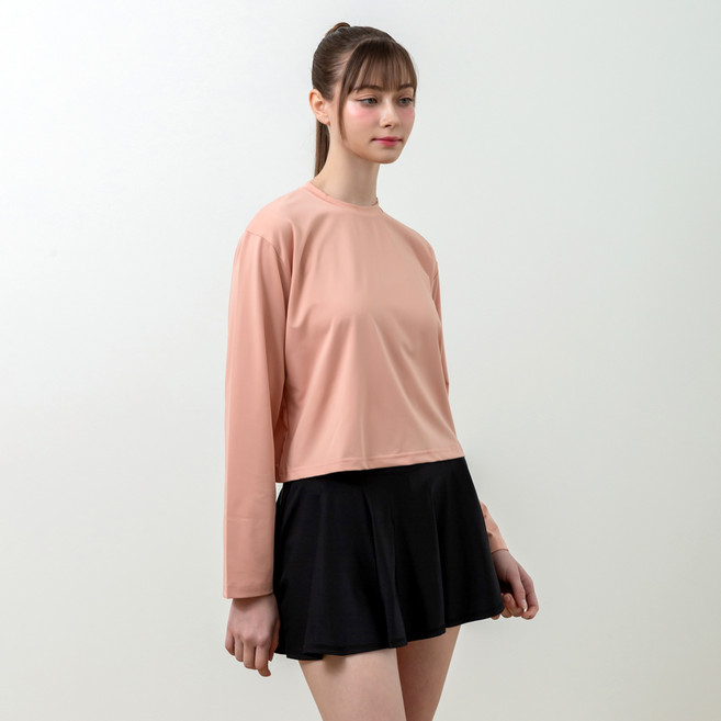 벤디스 여성용 에리카 크롭 심플 래쉬가드 상의 CT010