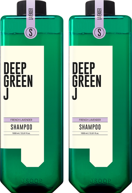 [비건라이프] 딥그린제이 아로마 약산성 비건 샴푸 프렌치 라벤더, 1L, 2개