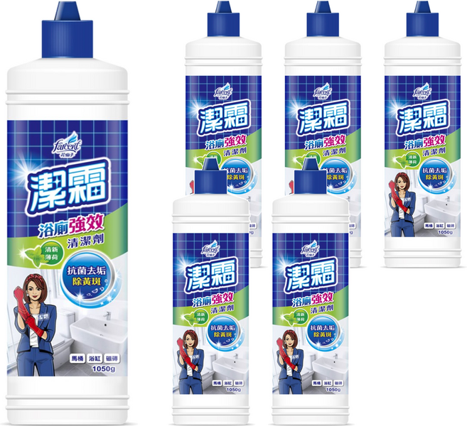 Farcent 花仙子 潔霜S浴廁清潔劑 清新薄荷, 1.05kg, 6瓶