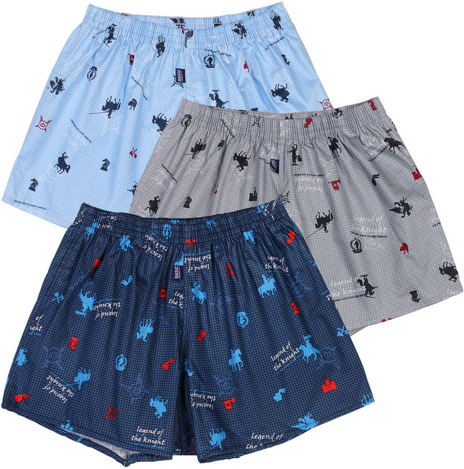 네오스텔라 캐릭토피아 남아용 학생 02 나이트 트렁크 팬티 3종