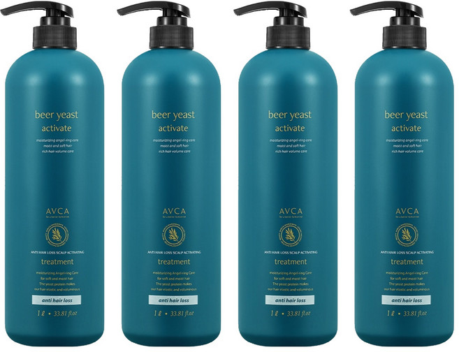 아브카 맥주효모 두피케어 탈모증상완화 트리트먼트, 1L, 4개