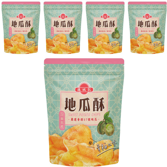 連城記 地瓜酥 青梅口味, 140g, 5包
