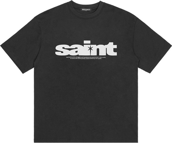 saintpain Lowercase 短袖T恤, 黑色
