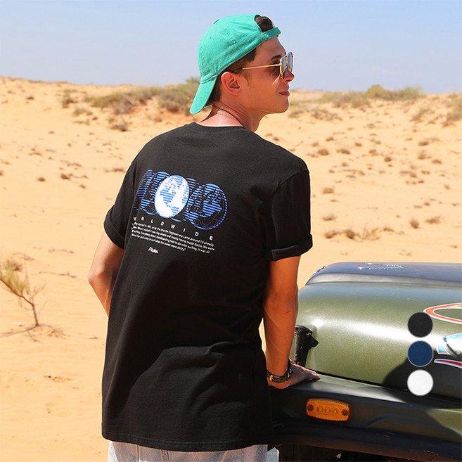 플루크 남녀공용 통기성 무빙 쉐도우 반팔 티셔츠 FST149