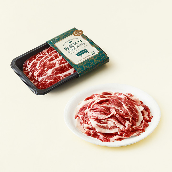 선진포크한돈 동물복지 인증 생대패 목심 (냉장), 500g, 1개