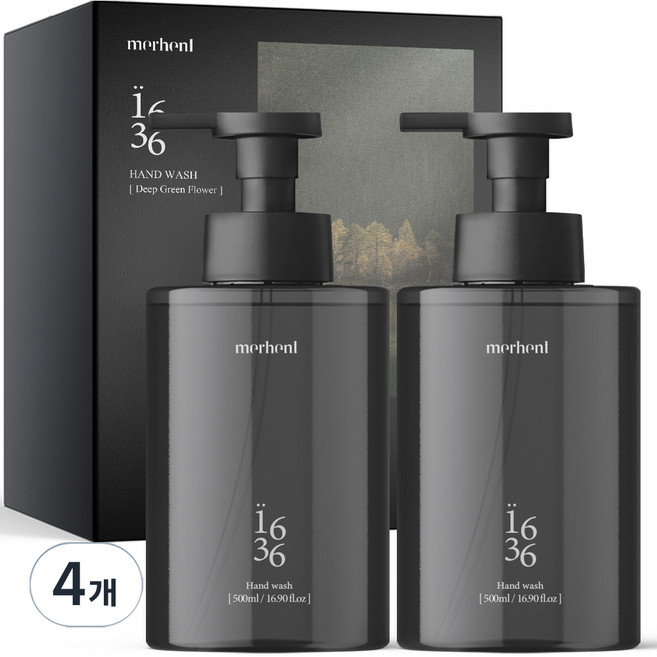 Merhent 深層香氛洗手乳 深綠花香, 4個, 500ml